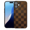 Checker Texture Design for Apple iPhone 16 - Brown