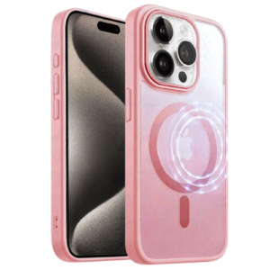 Matt Rubberized Magsafe Case for Apple iPhone 16 Pro - Rose Gold