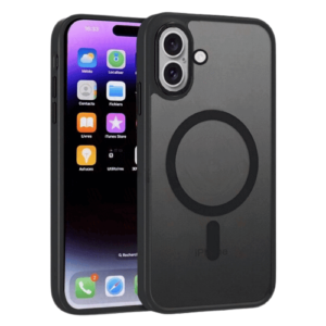 Matt Rubberized Magsafe Case for Apple iPhone 16 - Black