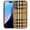Plaid Texture Design for Apple iPhone 16 - Beige