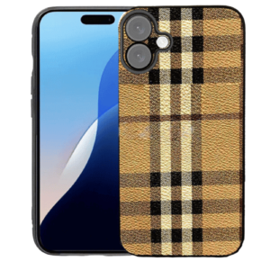 Plaid Texture Design for Apple iPhone 16 - Beige