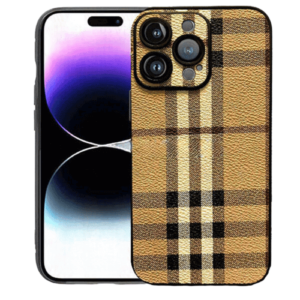 Plaid Texture Design for Apple iPhone 16 Pro - Beige