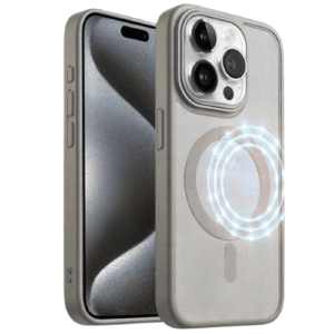 Matt Rubberized Magsafe Case for Apple iPhone 16 Pro - Grey