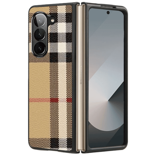Plaid Texture Design for Samsung Galaxy Z Fold 6 - Beige Plaid Texture Design for Samsung Galaxy Z Fold 6 - Beige