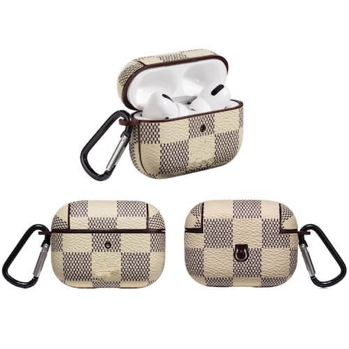 Case Checker Print Design Airpods Gen 4 - White Case Checker Print Design Airpods Gen 4 - White