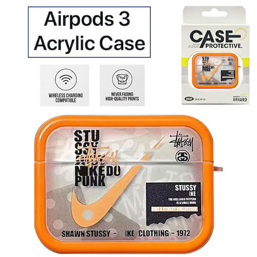 Case Right Orange Acrylic Airpods 3 Case Right Orange Acrylic Airpods 3