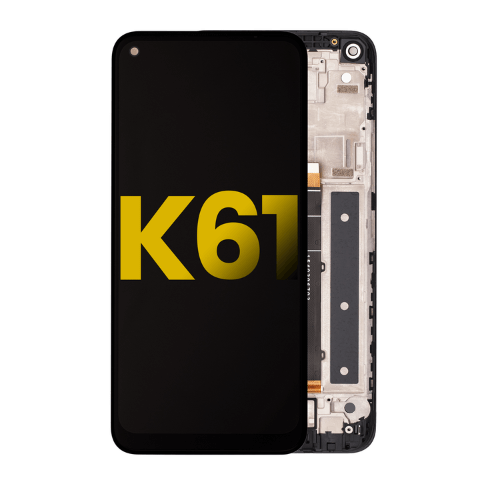 LCD Assembly With Frame Compatible For LG K61 (2020) (Refurbished) (Black) LCD Assembly With Frame Compatible For LG K61 (2020) (Refurbished) (Black)
