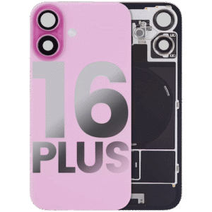 Back Glass With Steel Plate With MagsafeMagnet Pre – Installed For Iphone 16 Plus – Pink