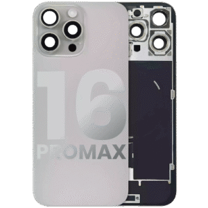 Back Glass With Steel Plate With MagsafeMagnet Pre – Installed For Iphone 16 Pro Max – Natural Titanium