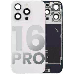 Back Glass With Steel Plate With MagsafeMagnet Pre – Installed For Iphone 16 Pro – White Titanium