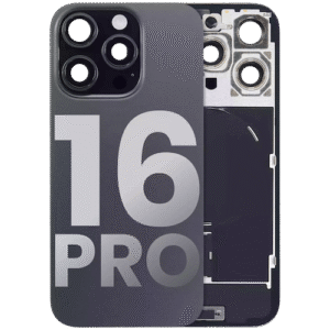 Back Glass With Steel Plate With MagsafeMagnet Pre – Installed For Iphone 16 Pro – Black Titanium