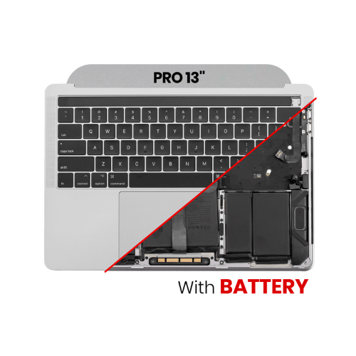 Untitled (Logo) Top Case Assembly (With Battery And Keyboard) Compatible For MacBook Pro 13" (A1989 / Late 2018 / Early 2019) (US Keyboard) (Used OEM Pull: Grade A) (Space Gray)