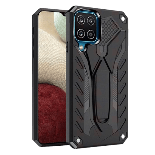 Case Defender w/ stand for Samsung Galaxy A12 - Black Case Defender w/ stand for Samsung Galaxy A12 - Black