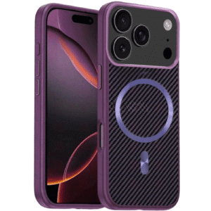 Case Magsafe Carbon Fiber for Apple iPhone 17 Pro - Purple