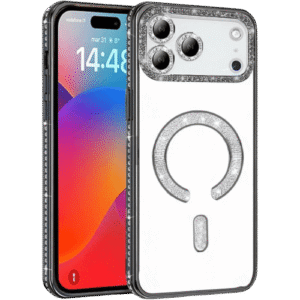 Case Glitter Electroplated Magsafe for Apple iPhone 17 Pro - Black
