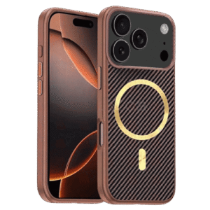 Case Magsafe Carbon Fiber for Apple iPhone 17 Pro - Brown
