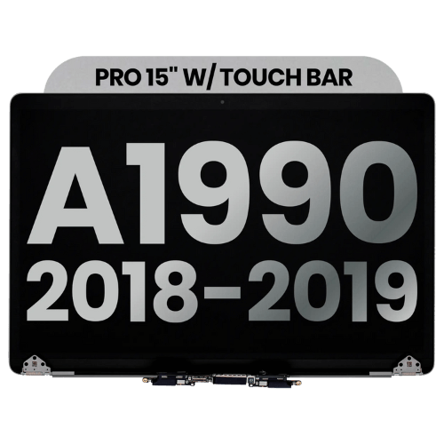 Complete LCD Display Assembly Compatible For MacBook Pro 15" Touch Bar (A1990 / Late 2018 / Early 2019) (Used OEM Pull: Grade B) (Space Gray) Complete LCD Display Assembly Compatible For MacBook Pro 15" Touch Bar (A1990 / Late 2018 / Early 2019) (Used OEM Pull: Grade B) (Space Gray)