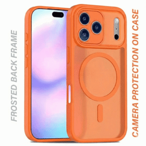 Matt Rubberized Magsafe Case for Apple iPhone 17 Pro Max - Orange