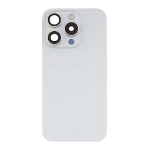 Back Glass +Steel Plate +Pre-Installed MagSafe Magnet ( OEM ) For Iphone 15 Pro - White Titanium