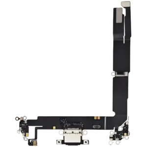 Charging Port Flex Cable For iPhone 16 Plus (Premium) (Black)