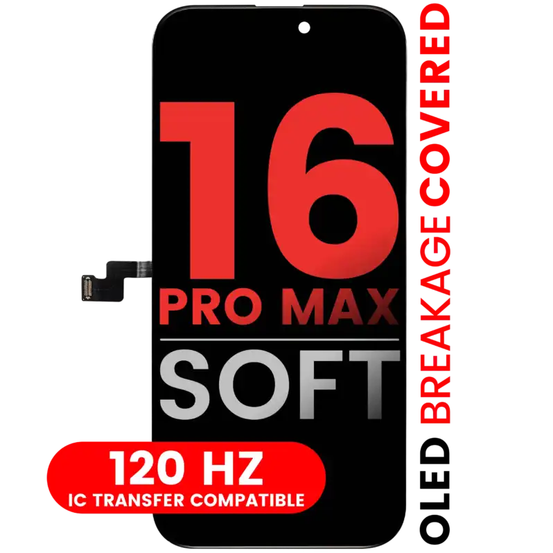 OLED Assembly For iPhone 16 Pro Max (Aftermarket Pro: XO7 Soft) (120HZ) OLED Assembly For iPhone 16 Pro Max (Aftermarket Pro: XO7 Soft) (120HZ)