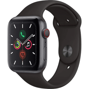 Apple Watch Series 5 Space Gray Aluminum Case Black Sport Band